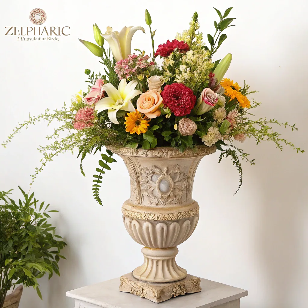 Decorative flower vase arrangement from ZELPHARIC